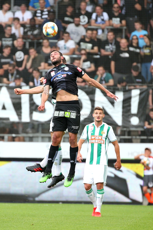 Sturm Graz - Rapid Wien
Oesterreichische Fussball Bundesliga, 35. Runde Europa League Play-Off, SK Sturm Graz - SK Rapid Wien, Stadion Liebenau Graz, 02.06.2019. 

Foto zeigt Markus Pink (Sturm)
Schlüsselwörter: kopfball