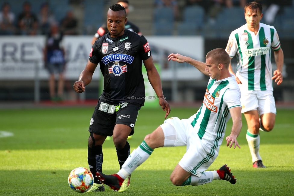 Sturm Graz - Rapid Wien
Oesterreichische Fussball Bundesliga, 35. Runde Europa League Play-Off, SK Sturm Graz - SK Rapid Wien, Stadion Liebenau Graz, 02.06.2019. 

Foto zeigt Emeka Friday Eze (Sturm)
