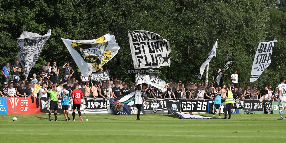 Anif - Sturm Graz
OEFB Cup, 1. Runde, USK Anif - SK Sturm Graz, Sportzentrum Anif, 19.07.2019. 

Foto zeigt Fans von Sturm
