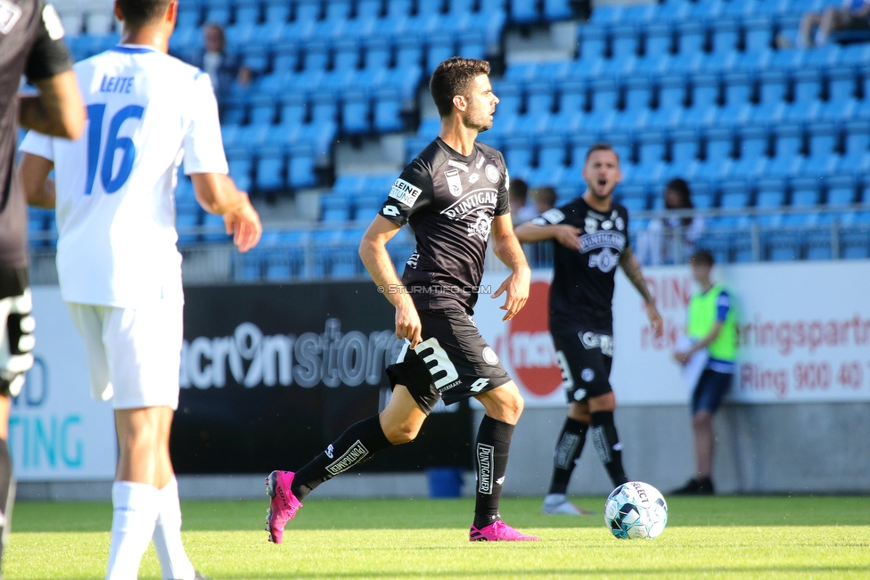 Haugesund - Sturm Graz
UEFA Europa League Qualifikation 2. Runde, FK Haugesund - SK Sturm Graz, Haugesund Stadion, 25.07.2019. 

Foto zeigt Juan Dominguez (Sturm)
