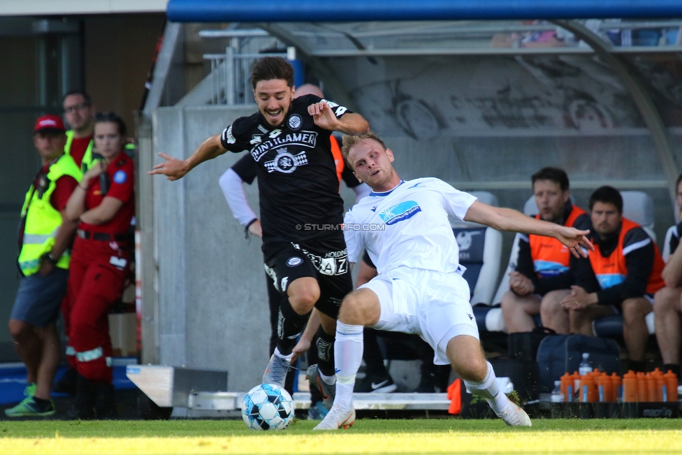 Haugesund - Sturm Graz
UEFA Europa League Qualifikation 2. Runde, FK Haugesund - SK Sturm Graz, Haugesund Stadion, 25.07.2019. 

Foto zeigt Otar Kiteishvili (Sturm)
