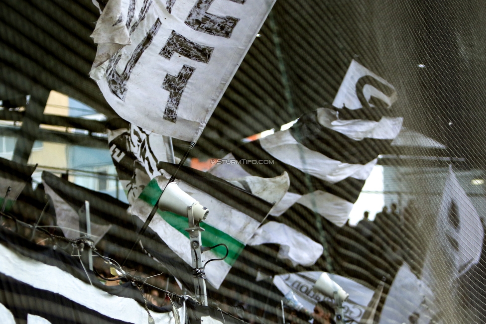 Oesterreichische Fussball Bundesliga, 1. Runde, SK Sturm Graz - SKN St. Poelten, Stadion Liebenau Graz, 28.07.2019. 

Foto zeigt Fans von Sturm
