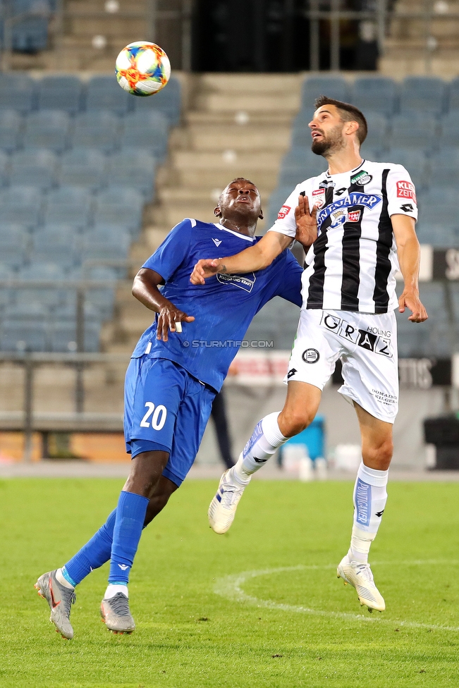 Sturm Graz - Haugesund
UEFA Europa League Qualifikation 2 Runde, SK Sturm Graz - FK Haugesund, Stadion Liebenau Graz, 01.08.2019. 

Foto zeigt Anastasios Avlonitis (Sturm)
Schlüsselwörter: kopfball