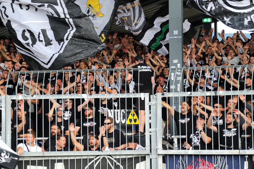 Wolfsberg - Sturm Graz
Oesterreichische Fussball Bundesliga, 2. Runde, Wolfsberger AC - SK Sturm Graz, Lavanttal Arena Wolfsberg, 04.08.2019. 

Foto zeigt Fans von Sturm
