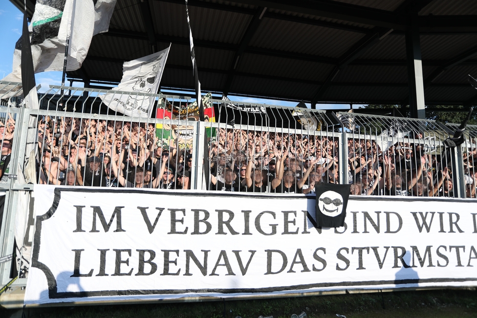 Wolfsberg - Sturm Graz
Oesterreichische Fussball Bundesliga, 2. Runde, Wolfsberger AC - SK Sturm Graz, Lavanttal Arena Wolfsberg, 04.08.2019. 

Foto zeigt Fans von Sturm
Schlüsselwörter: sturmstadion