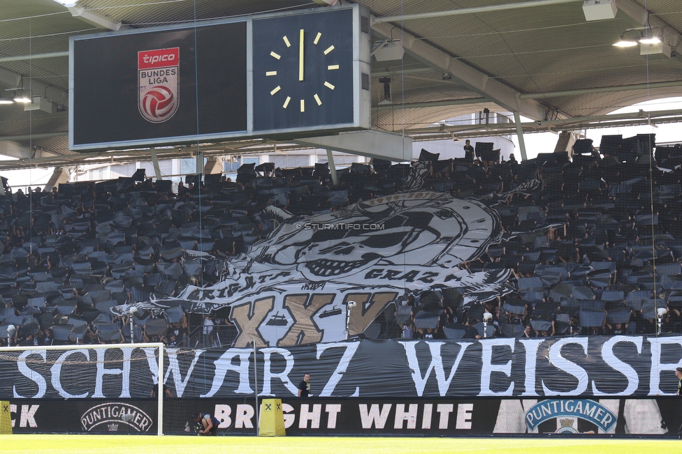 Sturm Graz - Rapid Wien
Oesterreichische Fussball Bundesliga, 4. Runde, SK Sturm Graz - SK Rapid Wien, Stadion Liebenau Graz, 18.08.2019. 

Foto zeigt Fans von Sturm mit einer Choreografie
