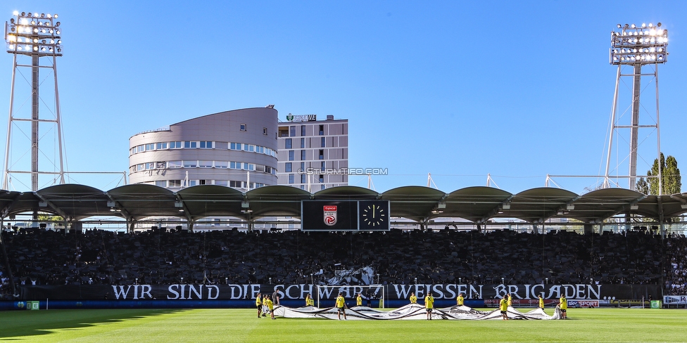 Sturm Graz - Rapid Wien
Oesterreichische Fussball Bundesliga, 4. Runde, SK Sturm Graz - SK Rapid Wien, Stadion Liebenau Graz, 18.08.2019. 

Foto zeigt Fans von Sturm mit einer Choreografie
