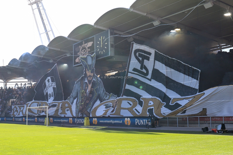 Sturm Graz - Rapid Wien
Oesterreichische Fussball Bundesliga, 4. Runde, SK Sturm Graz - SK Rapid Wien, Stadion Liebenau Graz, 18.08.2019. 

Foto zeigt Fans von Sturm mit einer Choreografie
