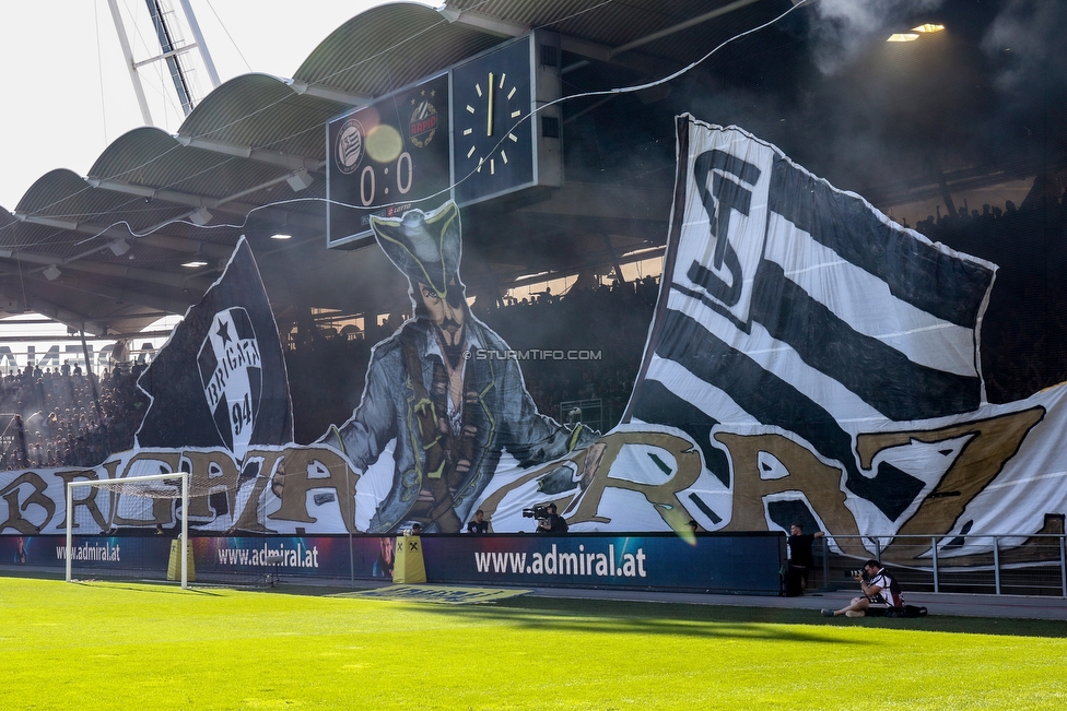 Sturm Graz - Rapid Wien
Oesterreichische Fussball Bundesliga, 4. Runde, SK Sturm Graz - SK Rapid Wien, Stadion Liebenau Graz, 18.08.2019. 

Foto zeigt Fans von Sturm mit einer Choreografie
