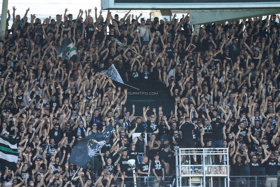 Sturm Graz - Rapid Wien
Oesterreichische Fussball Bundesliga, 4 Runde, SK Sturm Graz - SK Rapid Wien, Stadion Liebenau Graz, 18.08.2019. 

Foto zeigt Fans von Sturm
