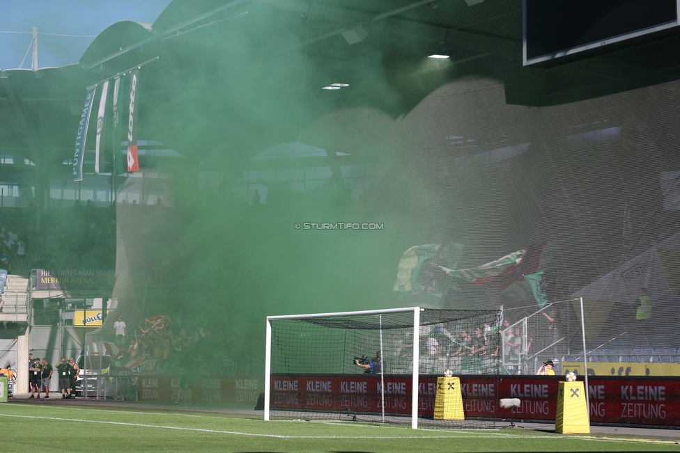 Sturm Graz - Rapid Wien
Oesterreichische Fussball Bundesliga, 4 Runde, SK Sturm Graz - SK Rapid Wien, Stadion Liebenau Graz, 18.08.2019. 

Foto zeigt Fans von Rapid
Schlüsselwörter: pyrotechnik