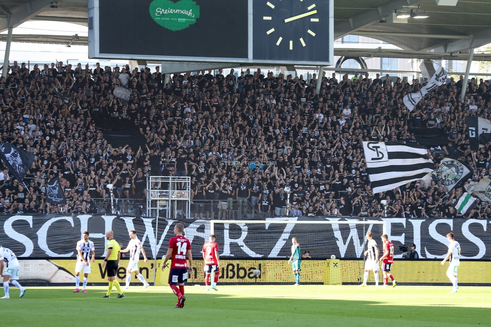 Sturm Graz - Rapid Wien
Oesterreichische Fussball Bundesliga, 4 Runde, SK Sturm Graz - SK Rapid Wien, Stadion Liebenau Graz, 18.08.2019. 

Foto zeigt Fans von Sturm
