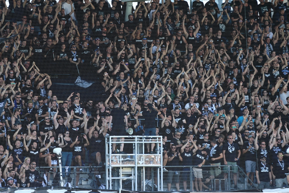 Sturm Graz - Rapid Wien
Oesterreichische Fussball Bundesliga, 4 Runde, SK Sturm Graz - SK Rapid Wien, Stadion Liebenau Graz, 18.08.2019. 

Foto zeigt Fans von Sturm
