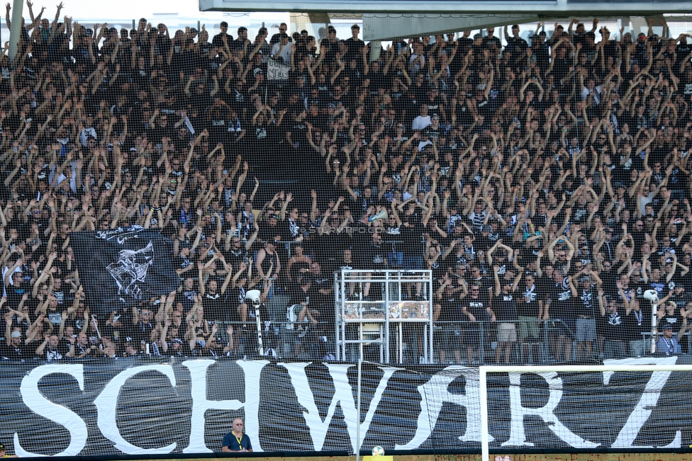 Sturm Graz - Rapid Wien
Oesterreichische Fussball Bundesliga, 4 Runde, SK Sturm Graz - SK Rapid Wien, Stadion Liebenau Graz, 18.08.2019. 

Foto zeigt Fans von Sturm
