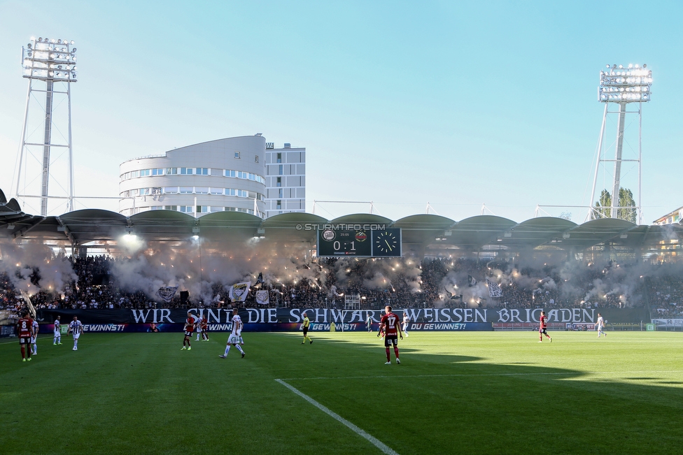 Sturm Graz - Rapid Wien
Oesterreichische Fussball Bundesliga, 4 Runde, SK Sturm Graz - SK Rapid Wien, Stadion Liebenau Graz, 18.08.2019. 

Foto zeigt Fans von Sturm mit einer Choreografie
Schlüsselwörter: pyrotechnik