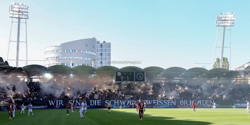 Sturm Graz - Rapid Wien
Oesterreichische Fussball Bundesliga, 4 Runde, SK Sturm Graz - SK Rapid Wien, Stadion Liebenau Graz, 18.08.2019. 

Foto zeigt Fans von Sturm mit einer Choreografie
Schlüsselwörter: pyrotechnik