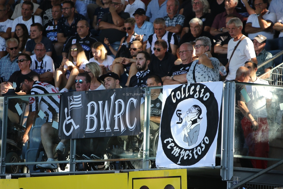 Sturm Graz - Rapid Wien
Oesterreichische Fussball Bundesliga, 4. Runde, SK Sturm Graz - SK Rapid Wien, Stadion Liebenau Graz, 18.08.2019. 

Foto zeigt Fans von Sturm
