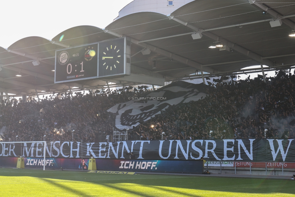 Sturm Graz - Rapid Wien
Oesterreichische Fussball Bundesliga, 4. Runde, SK Sturm Graz - SK Rapid Wien, Stadion Liebenau Graz, 18.08.2019. 

Foto zeigt Fans von Sturm mit einer Choreografie
