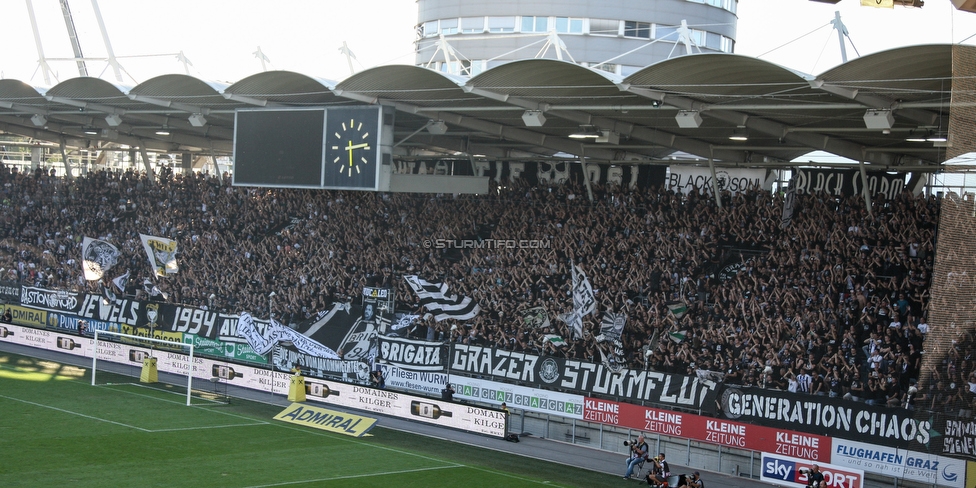 Sturm Graz - Rapid Wien
Oesterreichische Fussball Bundesliga, 4. Runde, SK Sturm Graz - SK Rapid Wien, Stadion Liebenau Graz, 18.08.2019. 

Foto zeigt Fans von Sturm
