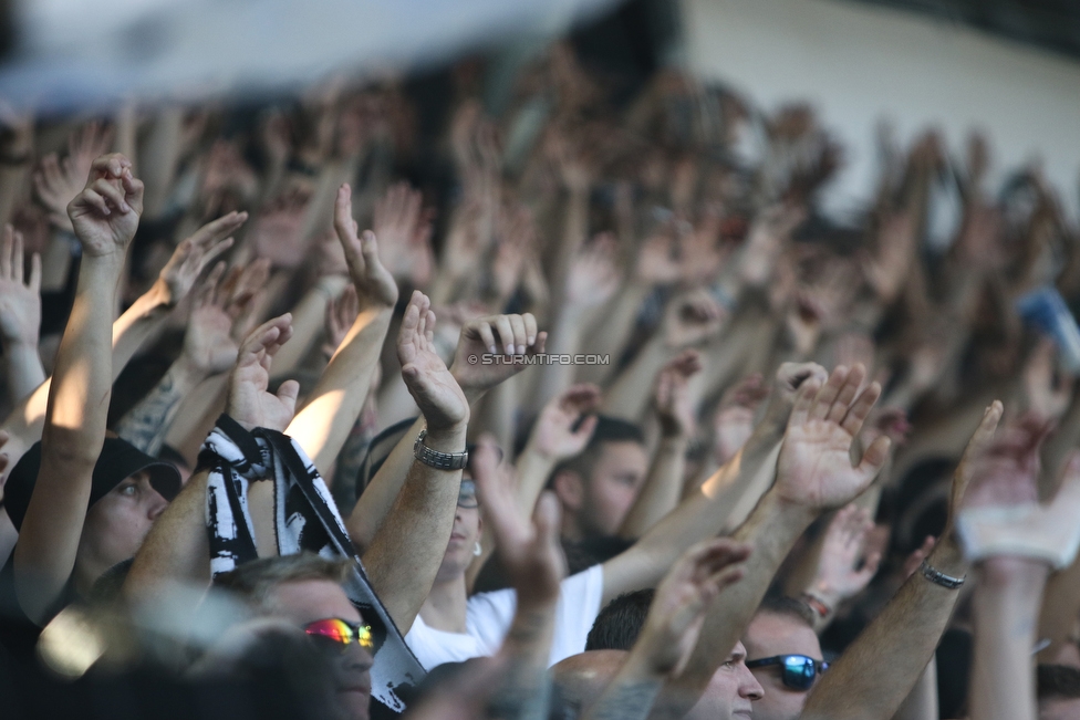 Sturm Graz - Rapid Wien
Oesterreichische Fussball Bundesliga, 4. Runde, SK Sturm Graz - SK Rapid Wien, Stadion Liebenau Graz, 18.08.2019. 

Foto zeigt Fans von Sturm
