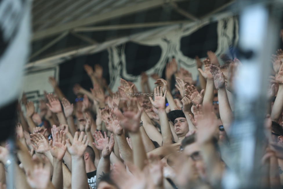 Sturm Graz - Rapid Wien
Oesterreichische Fussball Bundesliga, 4. Runde, SK Sturm Graz - SK Rapid Wien, Stadion Liebenau Graz, 18.08.2019. 

Foto zeigt Fans von Sturm
