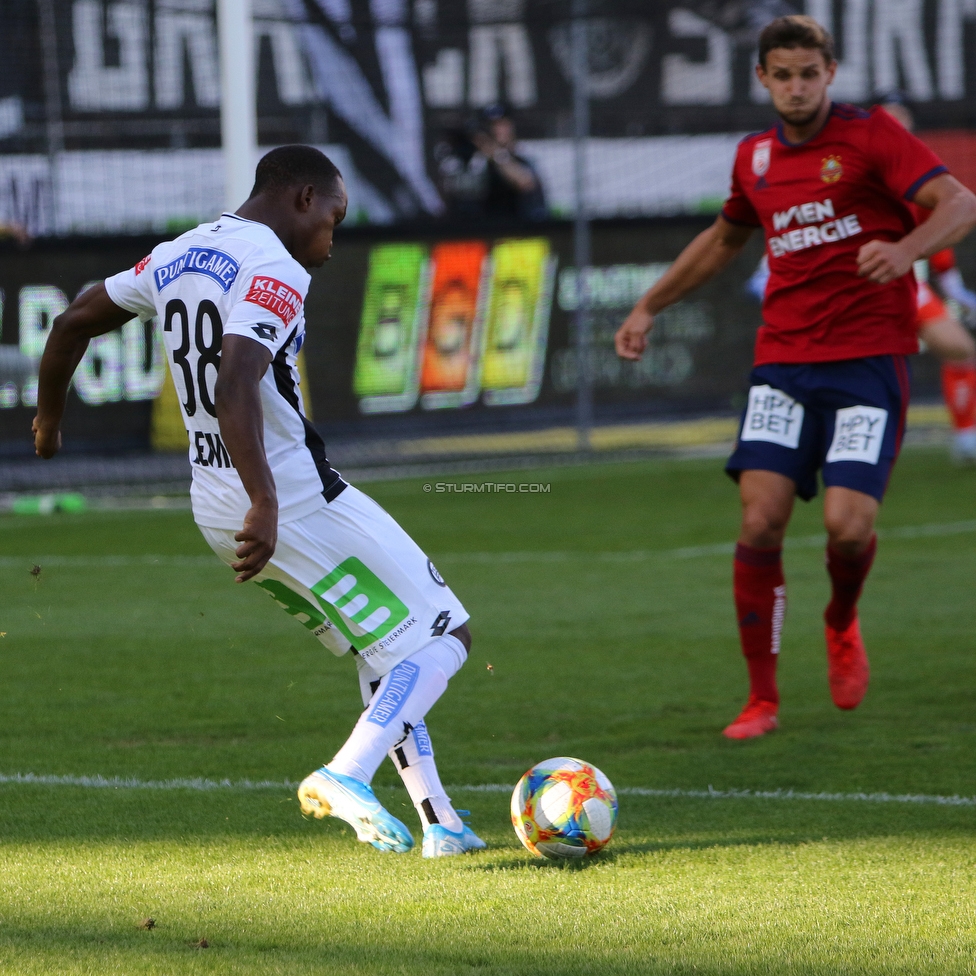 Sturm Graz - Rapid Wien
Oesterreichische Fussball Bundesliga, 4. Runde, SK Sturm Graz - SK Rapid Wien, Stadion Liebenau Graz, 18.08.2019. 

Foto zeigt Michael John Lema (Sturm)
