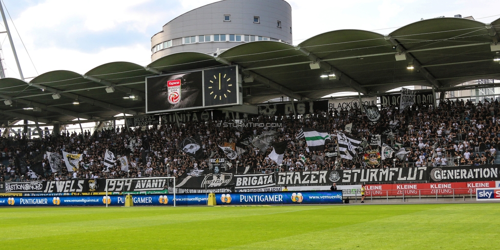 Sturm Graz - Tirol
Oesterreichische Fussball Bundesliga, 5. Runde, SK Sturm Graz - WSG Tirol, Stadion Liebenau Graz, 25.08.2019. 

Foto zeigt Fans von Sturm
