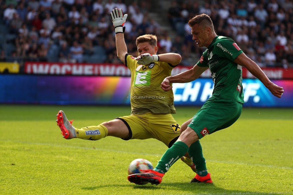 Sturm Graz - Tirol
Oesterreichische Fussball Bundesliga, 5. Runde, SK Sturm Graz - WSG Tirol, Stadion Liebenau Graz, 25.08.2019. 

Foto zeigt Joerg Siebenhandl (Sturm)
