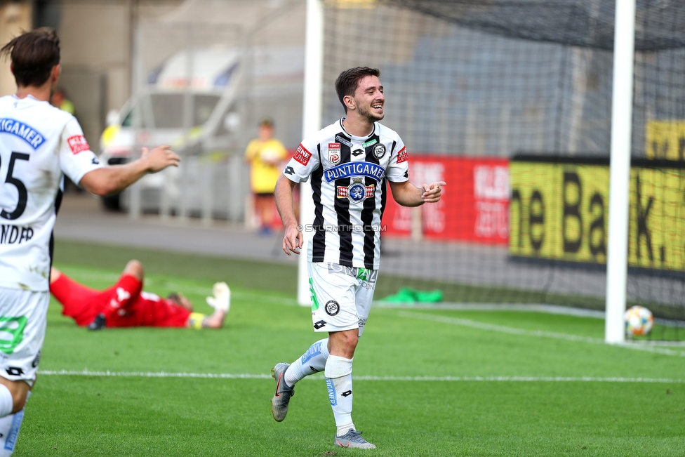 Sturm Graz - Tirol
Oesterreichische Fussball Bundesliga, 5. Runde, SK Sturm Graz - WSG Tirol, Stadion Liebenau Graz, 25.08.2019. 

Foto zeigt Otar Kiteishvili (Sturm)
Schlüsselwörter: torjubel