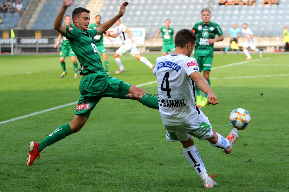 Sturm Graz - Tirol
Oesterreichische Fussball Bundesliga, 5. Runde, SK Sturm Graz - WSG Tirol, Stadion Liebenau Graz, 25.08.2019. 

Foto zeigt Thomas Schrammel (Sturm)
