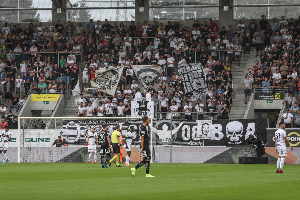 Altach - Sturm Graz
Oesterreichische Fussball Bundesliga, 6. Runde, SCR Altach - SK Sturm Graz, Stadion Schnabelholz Altach, 01.09.2019. 

Foto zeigt Fans von Altach
