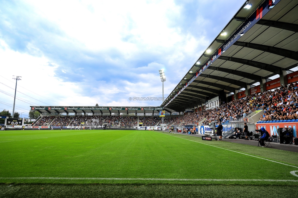 Altach - Sturm Graz
Oesterreichische Fussball Bundesliga, 6. Runde, SCR Altach - SK Sturm Graz, Stadion Schnabelholz Altach, 01.09.2019. 

Foto zeigt eine Innenansicht im Stadion Schnabelholz
