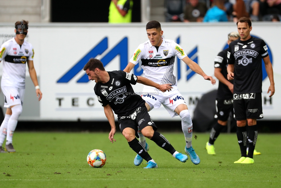 Altach - Sturm Graz
Oesterreichische Fussball Bundesliga, 6. Runde, SCR Altach - SK Sturm Graz, Stadion Schnabelholz Altach, 01.09.2019. 

Foto zeigt Otar Kiteishvili (Sturm)
