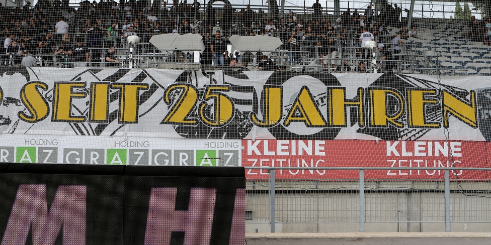 Sturm Graz - LASK
Oesterreichische Fussball Bundesliga, 7. Runde, SK Sturm Graz - LASK, Stadion Liebenau Graz, 14.09.2019. 

Foto zeigt Fans von Sturm mit einem Spruchband
