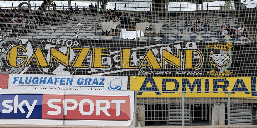 Sturm Graz - LASK
Oesterreichische Fussball Bundesliga, 7. Runde, SK Sturm Graz - LASK, Stadion Liebenau Graz, 14.09.2019. 

Foto zeigt Fans von Sturm mit einem Spruchband
