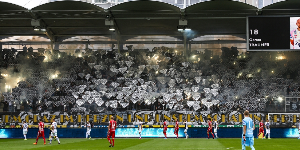 Sturm Graz - LASK
Oesterreichische Fussball Bundesliga, 7. Runde, SK Sturm Graz - LASK, Stadion Liebenau Graz, 14.09.2019. 

Foto zeigt Fans von Sturm mit einer Choreografie
Schlüsselwörter: jewels