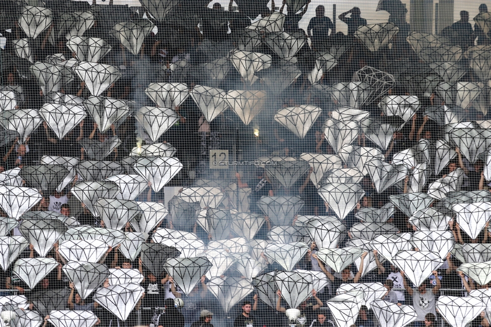 Sturm Graz - LASK
Oesterreichische Fussball Bundesliga, 7. Runde, SK Sturm Graz - LASK, Stadion Liebenau Graz, 14.09.2019. 

Foto zeigt Fans von Sturm mit einer Choreografie
Schlüsselwörter: jewels