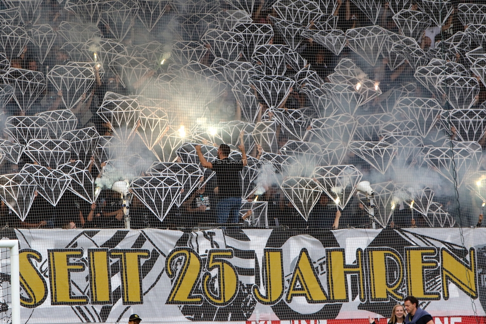 Sturm Graz - LASK
Oesterreichische Fussball Bundesliga, 7. Runde, SK Sturm Graz - LASK, Stadion Liebenau Graz, 14.09.2019. 

Foto zeigt Fans von Sturm mit einer Choreografie
Schlüsselwörter: jewels pyrotechnik