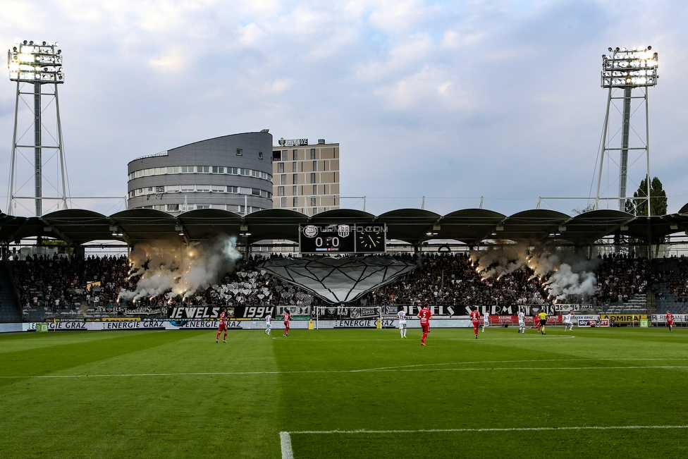 Sturm Graz - LASK
Oesterreichische Fussball Bundesliga, 7. Runde, SK Sturm Graz - LASK, Stadion Liebenau Graz, 14.09.2019. 

Foto zeigt Fans von Sturm mit einer Choreografie
Schlüsselwörter: jewels pyrotechnik