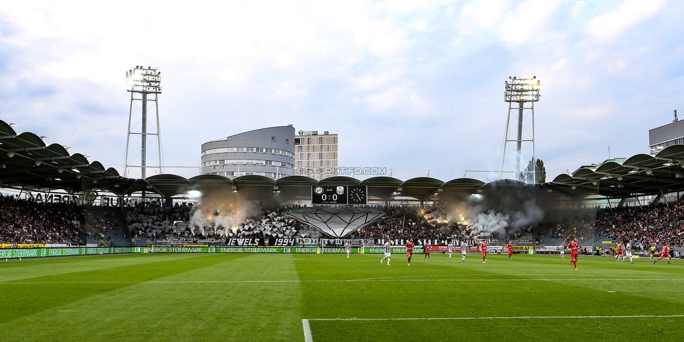 Sturm Graz - LASK
Oesterreichische Fussball Bundesliga, 7. Runde, SK Sturm Graz - LASK, Stadion Liebenau Graz, 14.09.2019. 

Foto zeigt Fans von Sturm mit einer Choreografie
Schlüsselwörter: jewels pyrotechnik