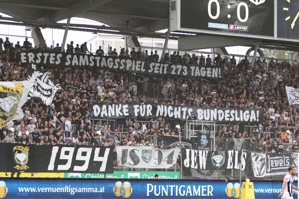 Sturm Graz - LASK
Oesterreichische Fussball Bundesliga, 7. Runde, SK Sturm Graz - LASK, Stadion Liebenau Graz, 14.09.2019. 

Foto zeigt Fans von Sturm
Schlüsselwörter: protest samstag