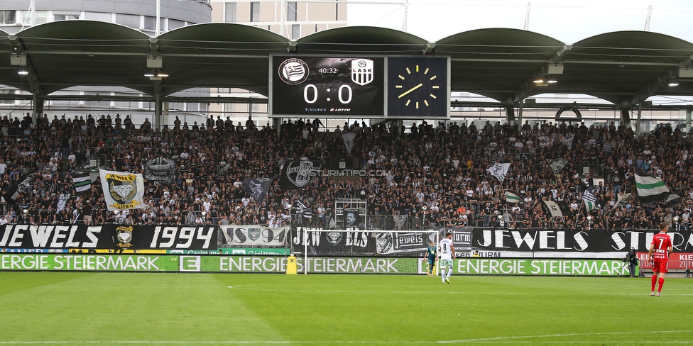 Sturm Graz - LASK
Oesterreichische Fussball Bundesliga, 7. Runde, SK Sturm Graz - LASK, Stadion Liebenau Graz, 14.09.2019. 

Foto zeigt Fans von Sturm
