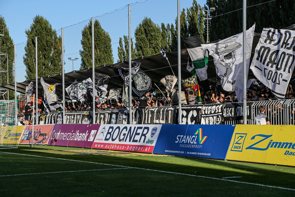 Mattersburg - Sturm Graz
Oesterreichische Fussball Bundesliga, 8. Runde, SV Mattersburg - SK Sturm Graz, Pappelstadion Mattersburg, 21.09.2019. 

Foto zeigt Fans von Sturm
