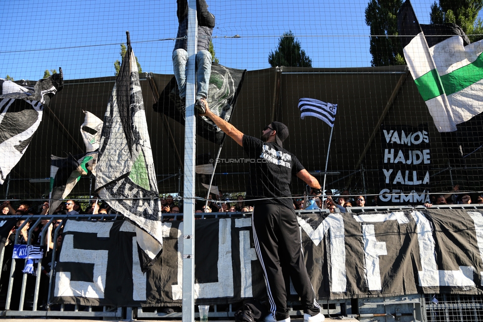 Mattersburg - Sturm Graz
Oesterreichische Fussball Bundesliga, 8. Runde, SV Mattersburg - SK Sturm Graz, Pappelstadion Mattersburg, 21.09.2019. 

Foto zeigt Fans von Sturm
