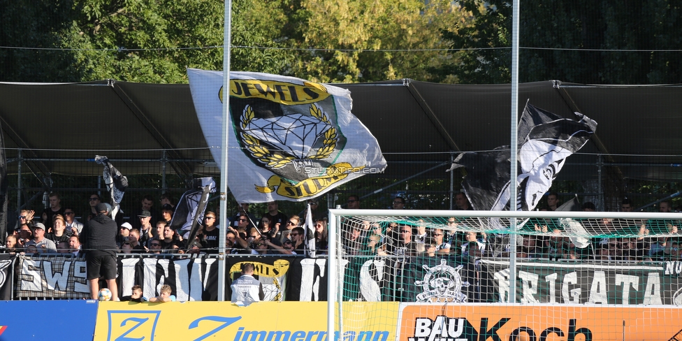 Mattersburg - Sturm Graz
Oesterreichische Fussball Bundesliga, 8. Runde, SV Mattersburg - SK Sturm Graz, Pappelstadion Mattersburg, 21.09.2019. 

Foto zeigt Fans von Sturm
