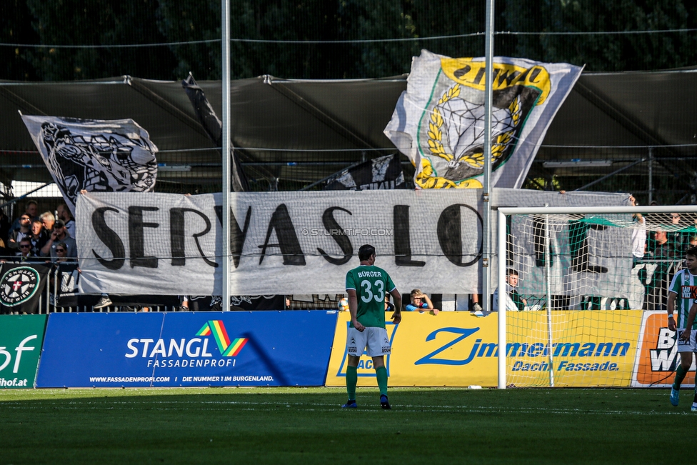 Mattersburg - Sturm Graz
Oesterreichische Fussball Bundesliga, 8. Runde, SV Mattersburg - SK Sturm Graz, Pappelstadion Mattersburg, 21.09.2019. 

Foto zeigt Fans von Sturm
