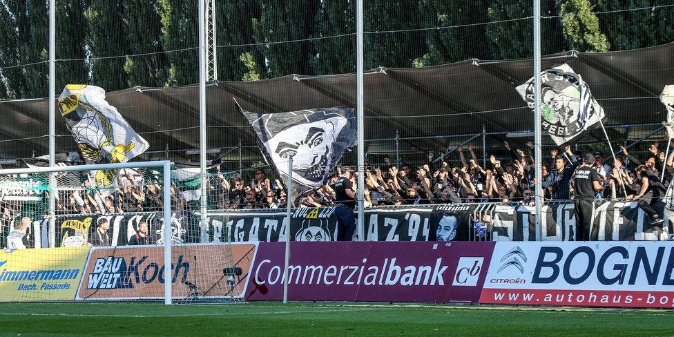 Mattersburg - Sturm Graz
Oesterreichische Fussball Bundesliga, 8. Runde, SV Mattersburg - SK Sturm Graz, Pappelstadion Mattersburg, 21.09.2019. 

Foto zeigt Fans von Sturm
