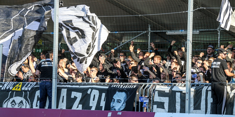 Mattersburg - Sturm Graz
Oesterreichische Fussball Bundesliga, 8. Runde, SV Mattersburg - SK Sturm Graz, Pappelstadion Mattersburg, 21.09.2019. 

Foto zeigt Fans von Sturm
