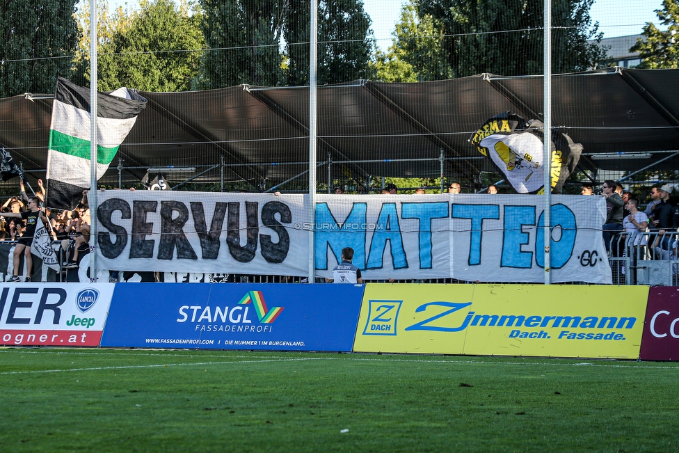 Mattersburg - Sturm Graz
Oesterreichische Fussball Bundesliga, 8. Runde, SV Mattersburg - SK Sturm Graz, Pappelstadion Mattersburg, 21.09.2019. 

Foto zeigt Fans von Sturm
