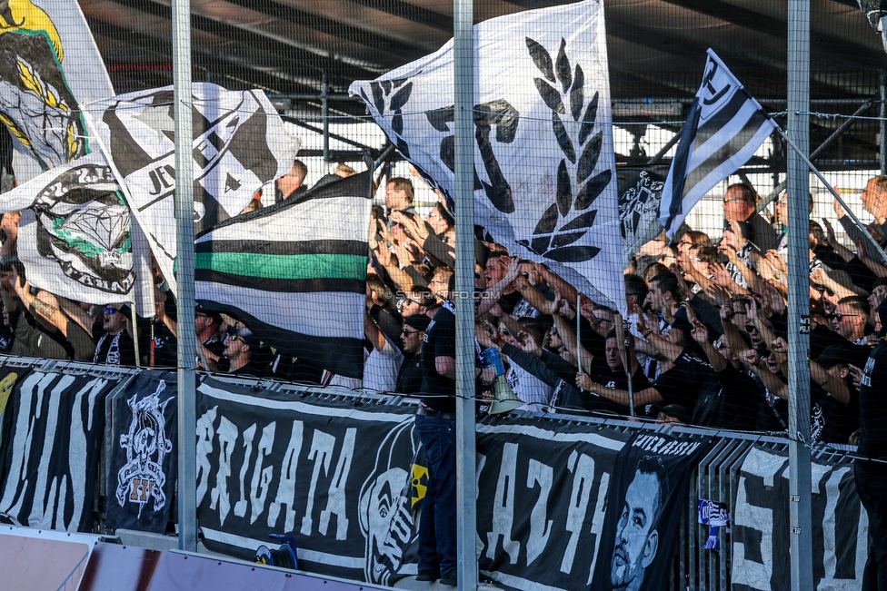 Mattersburg - Sturm Graz
Oesterreichische Fussball Bundesliga, 8. Runde, SV Mattersburg - SK Sturm Graz, Pappelstadion Mattersburg, 21.09.2019. 

Foto zeigt Fans von Sturm
